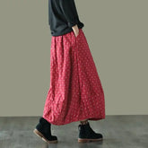 Chic Plus Size Elastic Waist Skirt with Polka Dots